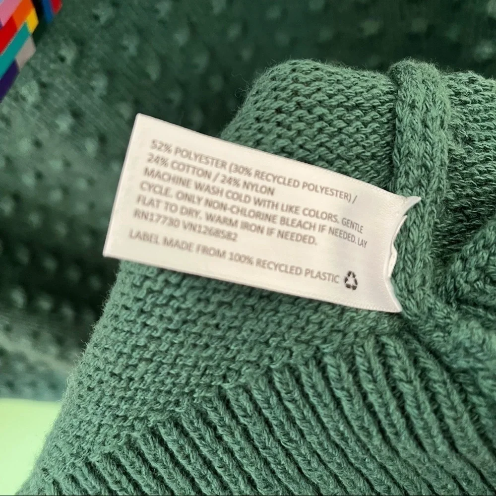 Men’s Lego brand pattern sweater forest green oversized